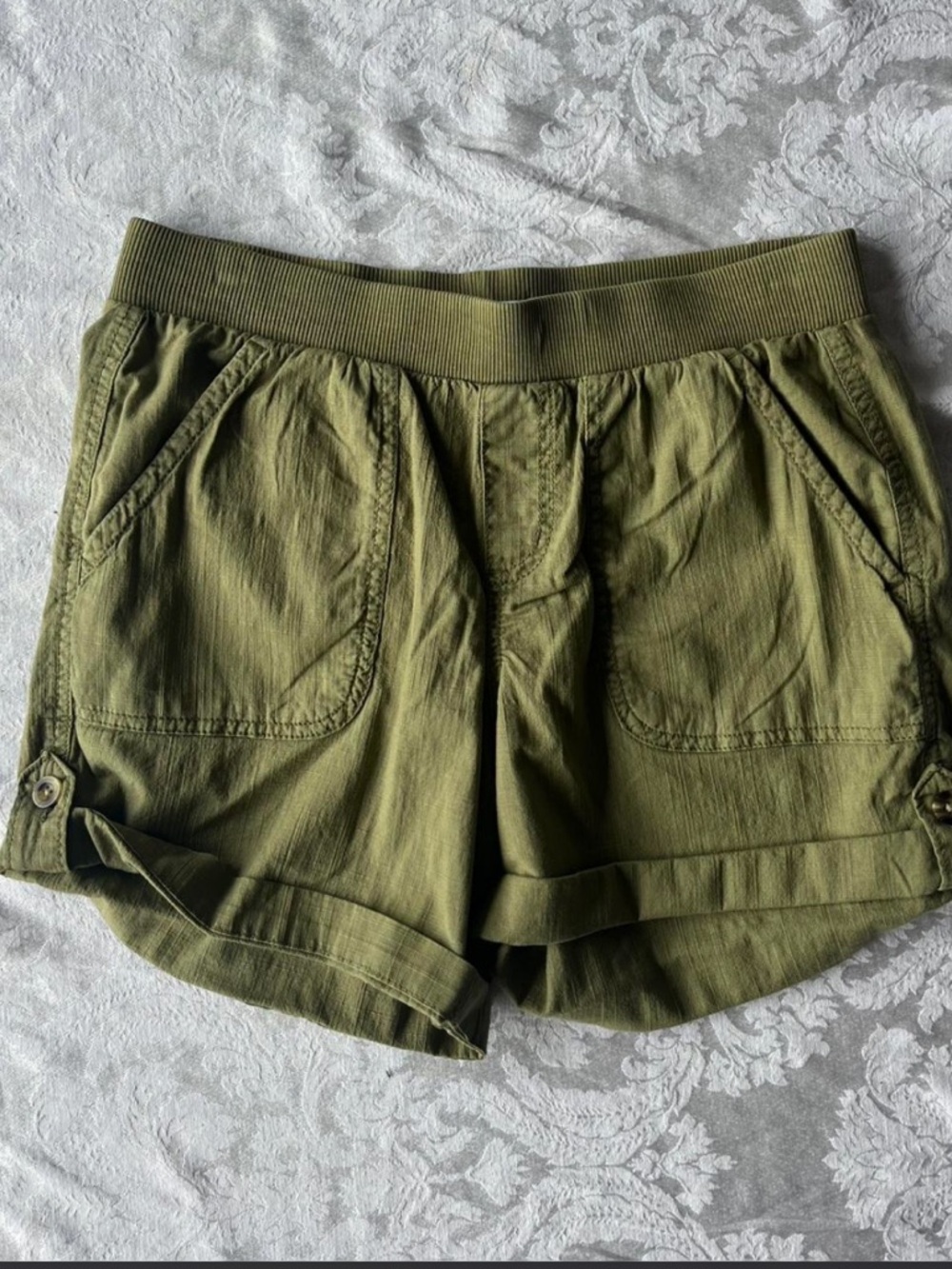 Sonoma Olive Green Casual Pull-On Shorts Size S